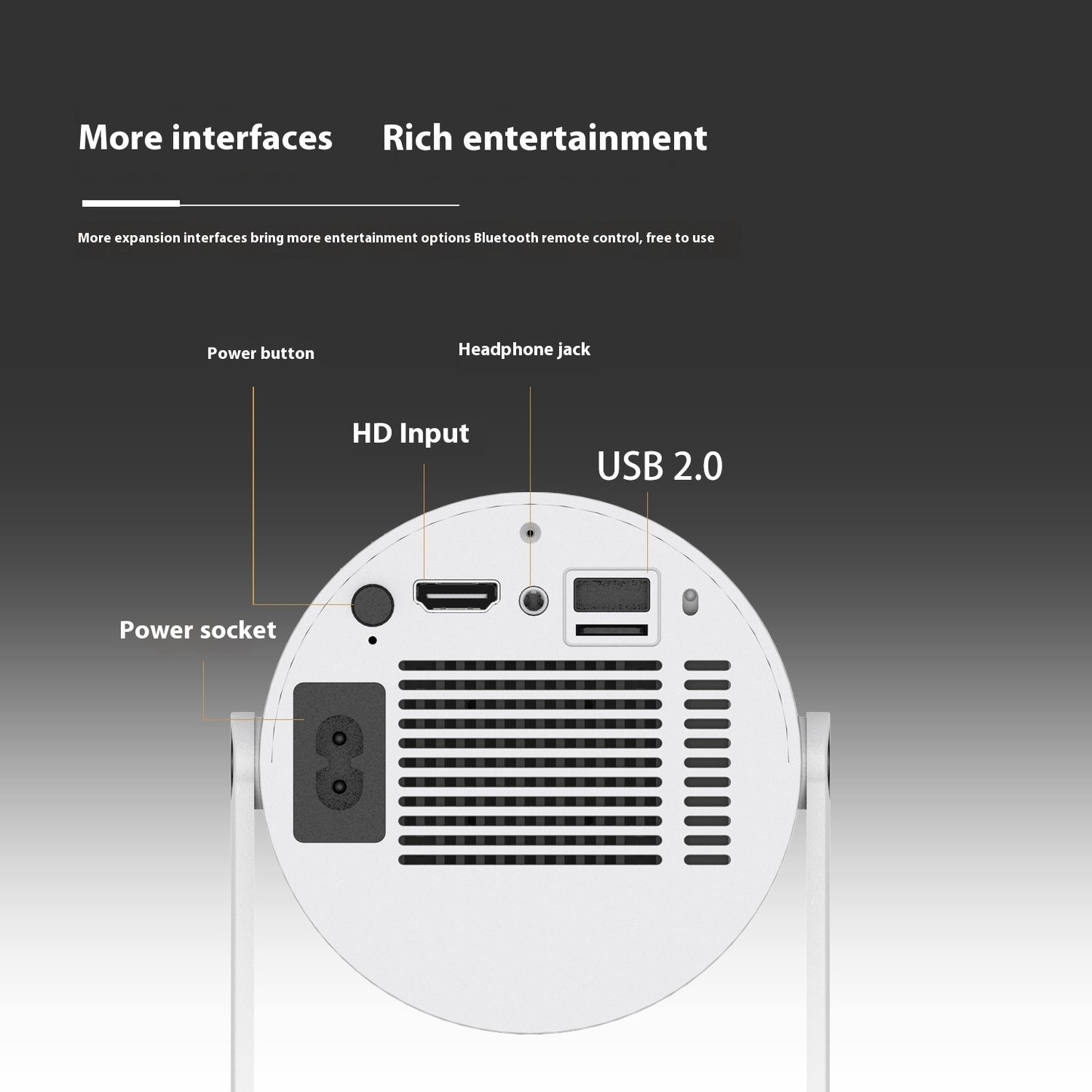 MYTE Mini Portable Projector - 180 Degrees View