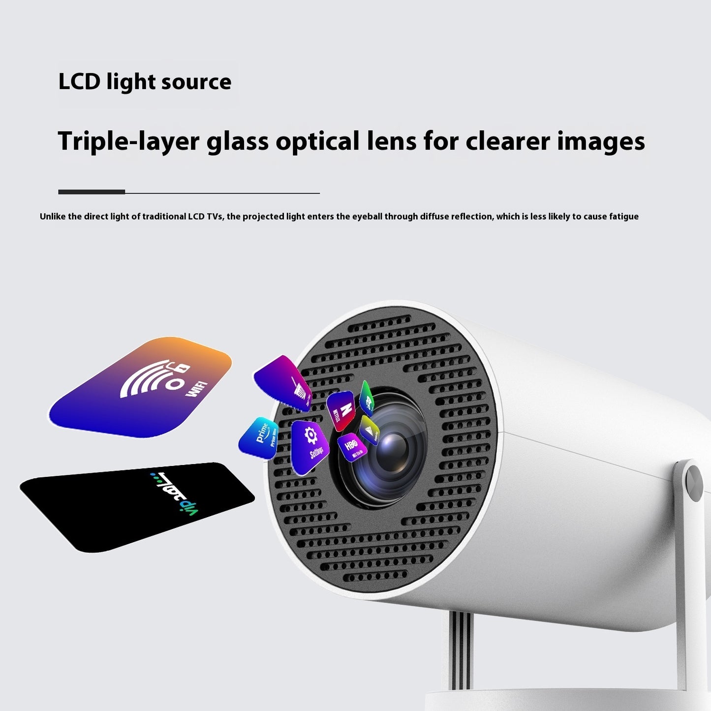 MYTE Mini Portable Projector - 180 Degrees View