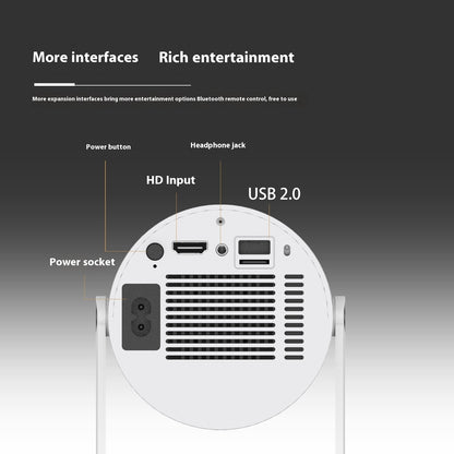 MYTE Mini Portable Projector - 180 Degrees View